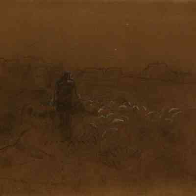 Landscape with Shepherd and Sheep