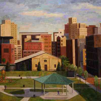View of Grand Rapids from Wealthy Street Overpass