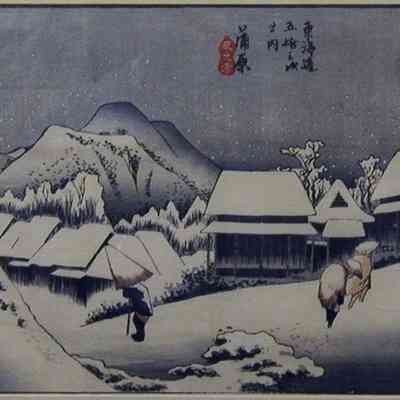 Kambara - #16 of the "Fifty-three Stages of the Tokaido Road" series.