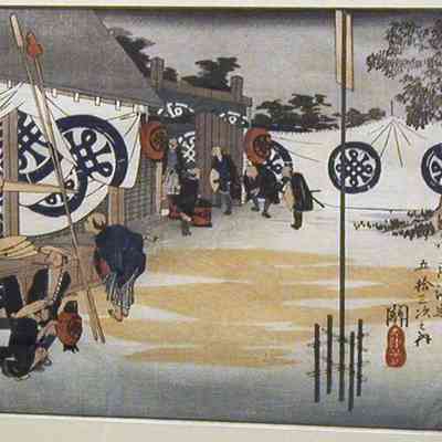 Seki - #48 of the "Fifty-three Stages of the Tokaido Road" series.