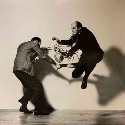 Ansel Adams and Beaumont Newhall Playing with Strobe