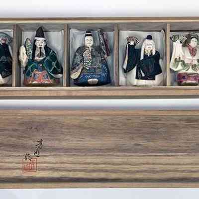 Noh Figure Box and Lid