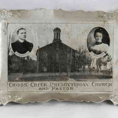 17,541 - CHURCH TIN TRAY. CROSS CREEK PRESBYTERIAN CHURCH