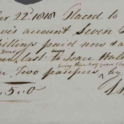 1818 – A	RECEIPT TO SIR PHILIP MUSGRAVE FOR PAYING PAUPER’S DEBT