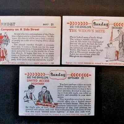 21,605 - OFFERING STORY ENVELOPES 1960 SET OF 3