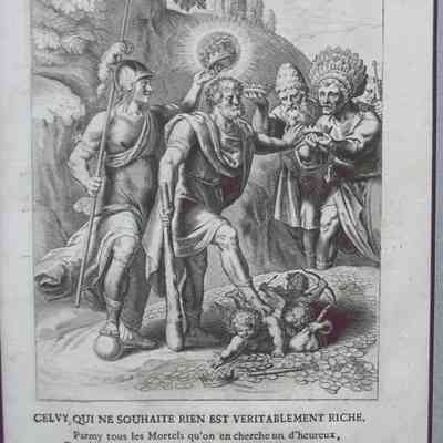 1683 - F	HE WHO DESIRES LITTLE IS RICH