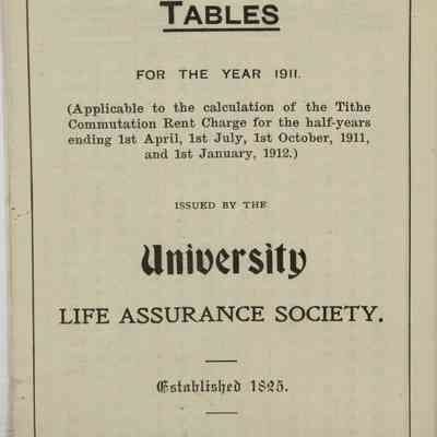 1911 Tithe Commutation Table
