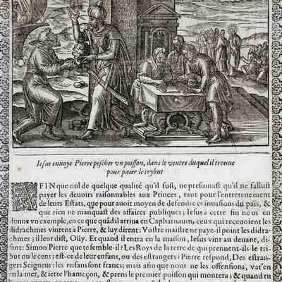 1660 - A	A TRIBUTE COIN AND PETER