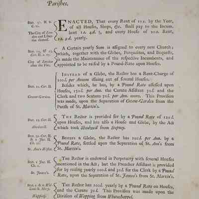 1739 – A AN ACCOUNT OF ENDOWMENTS OF CHURCHES IN LONDON