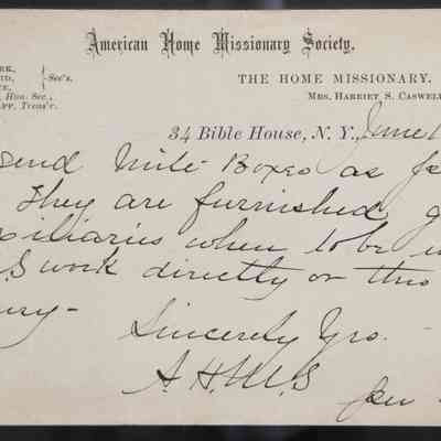 1892 – E	REQUEST FOR 18 MORE MISSIONARY MITE BOXES