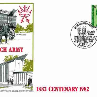 1982 – A	CHURCH ARMY CENTENARY FIRST DAY COVER & LITERATURE