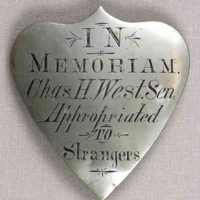 1823 – A	BRASS PLAQUE IN RECOGNITION OF AN ESTATE GIFT TO BUY PEWS FOR STRANGERS