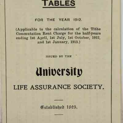 1912 Tithe Commutation Table