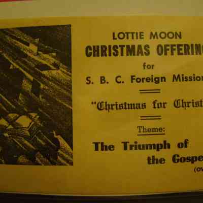 21,597 - SBC LOTTIE MOON CHRISTMAS CONTRIBUTION ENVELOPE