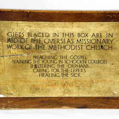 5529 - METHODIST CHURCH OVERSEAS MISSIONARY DONATION BOX