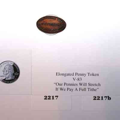 19,530 - ELONGATED PENNY TOKEN V-83
