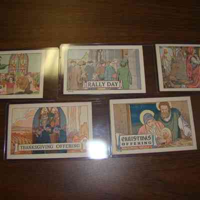21,501 - 1919 HOLIDAY COLOR CHURCH ENVELOPES