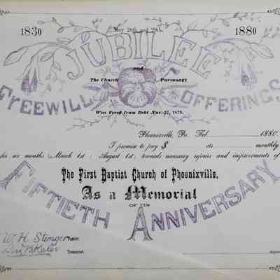 1880 – E	RETIRING THE DEBT OF THE PARSONAGE