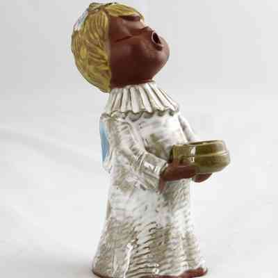 21,002 - AFRICAN AMERICAN OFFERING BOWL FIGURINE