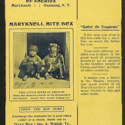 1923 – A	MARYKNOLL MITE BOX