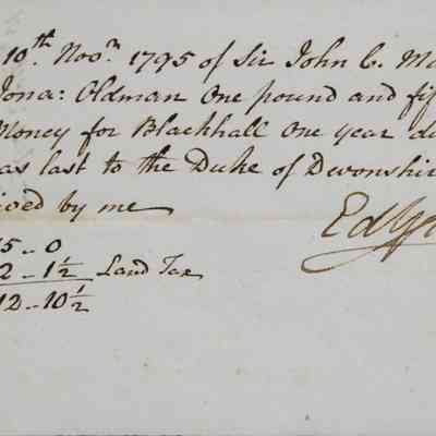 1795 – B	ANNUAL PEW TAX FROM SIR JOHN MUSGRAVE (CUMBRIA)