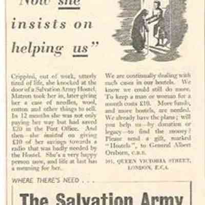 1949 – B	SALVATION ARMY GIVING ADVERTISEMENT
