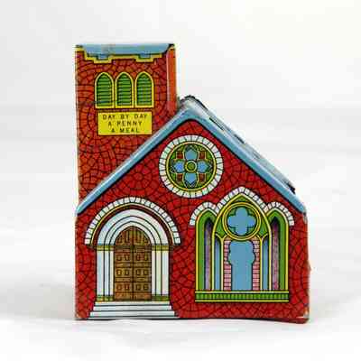 9505 - J. CHEIN TIN LITHOGRAPH STILL CHURCH BANK