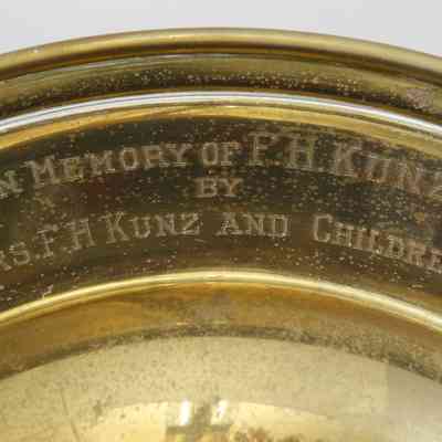 17,019 - CHURCH OFFERING PLATE WITH DONOR ENGRAVING