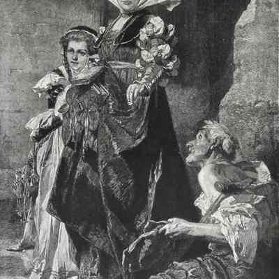 1881 - B CHARITY BETWEEN THE LADY AND BEGGAR MAN