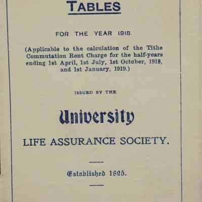 1918 Tithe Commutation Table
