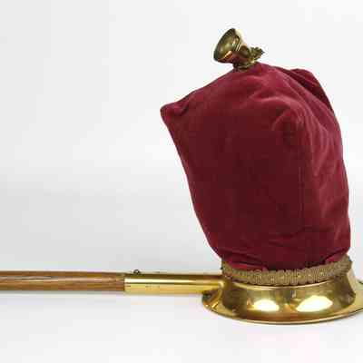 12,009 - LONG HANDLE OFFERTORY POLE BAG WITH BELL