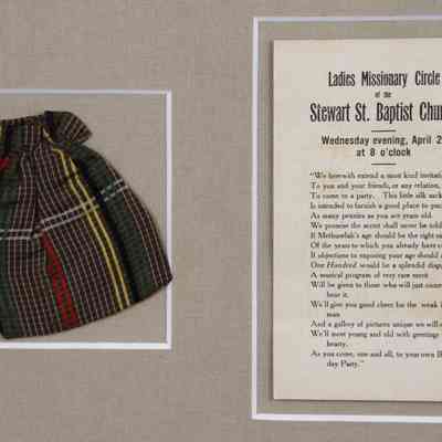 1921 – A	LADIES MISSIONS SOCIETY BAG: ST. STEWART BAPTIST CHURCH