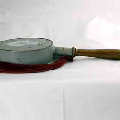 14,001 - PASS THE HAT PLATE WITH WOOD HANDLE