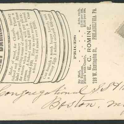 1904 – E	MONEY BARRELS TO BE USED FOR CHURCH COLLECTIONS
