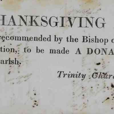 1860 – F	REQUEST FOR THANKSGIVING CHURCH COLLECTION