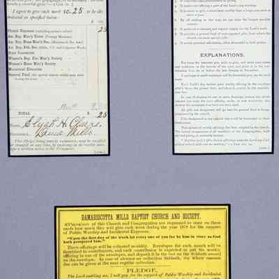 1878 – C	CHURCH OFFERING PLEDGE CARD