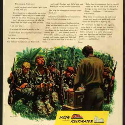 1944 – B	ADVERTISEMENT: NASH KELVINATOR & JUNGLE CHURCH