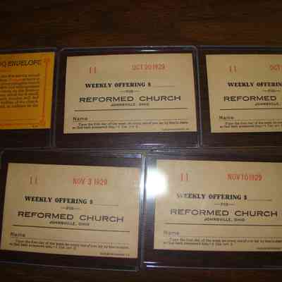 21,504 - DEPRESSION-ERA CHURCH OFFERING ENVELOPES