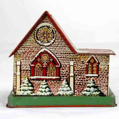 9504 - J. CHEIN TIN LITHOGRAPH STILL CHURCH BANK