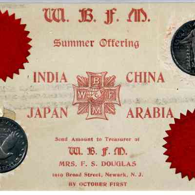 1930 – B	W.B.F.M. QUARTER DONATION CARD SUMMER OFFERING