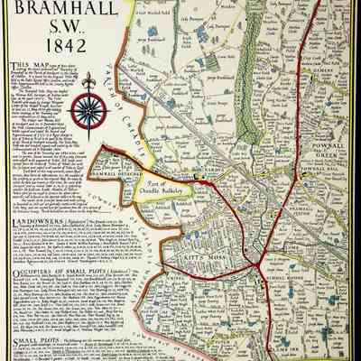1842 – C	TITHE TAX MAP OF BRAMHALL SOUTHWEST, ENGLAND