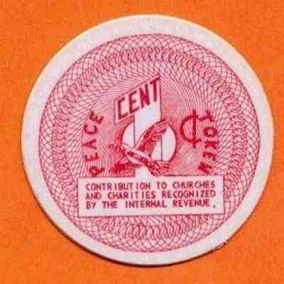 1918 – C	1 CENT FOR CHURCHES RECOGNIZED BY THE IRS