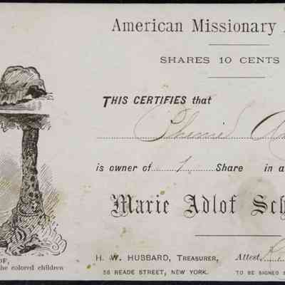 1887 – G	THE MARIE ADLOF SCHOLARSHIP FOR MINORITY CHILDREN
