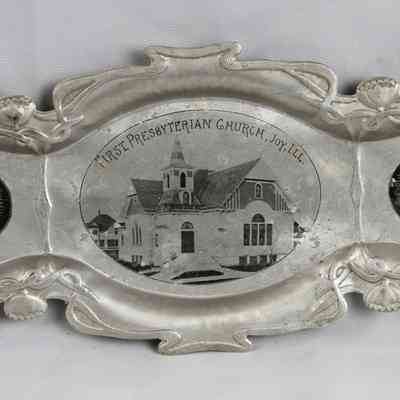 17,528 - CHURCH TIN TRAY. - FIRST PRESBYTERIAN CHURCH