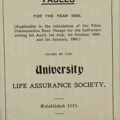 1908 Tithe Commutation Table
