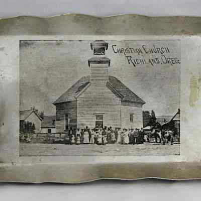17540 - CHURCH TIN TRAY. RICHLAND, OREGON