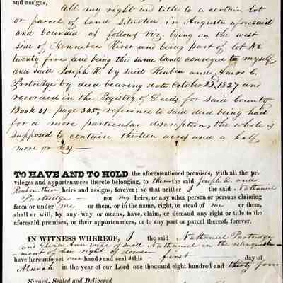 1834 – B	LAND DEED; SOLD - 13½ ACRES FOR CHURCH & PARSONAGE