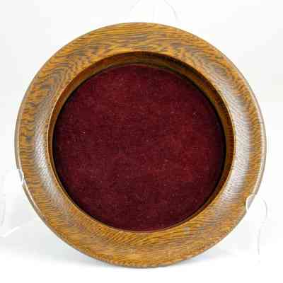 17,012 - CHURCH OFFERING PLATE WITH LARGE COIN CUSHION PAD
