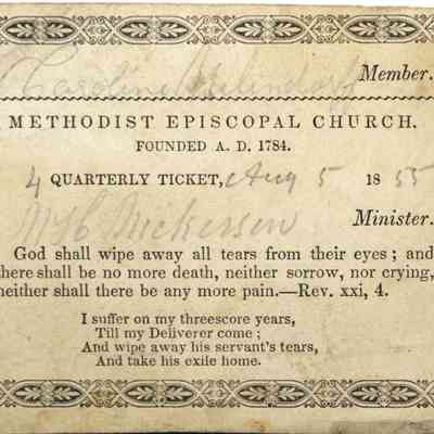 1855 – D	4 QUARTERLY SUBSCRIPTION TICKET