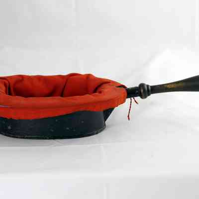 14,000 - PASS THE HAT PLATE WITH WOOD HANDLE